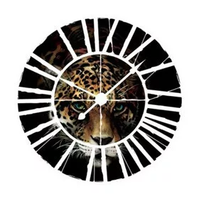   Jaguár az óra mögött vlies poszter, fotótapéta 10148VEZ1 /208x208 cm/