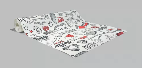 Fekete feliratos tini tapéta (10163-10)