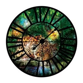   Jaguár az óra mögött vlies poszter, fotótapéta 10212VEZ1 /208x208 cm/