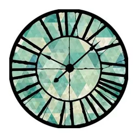   Háromszögek az óra mögött vlies poszter, fotótapéta 10633VEZ1 /208x208 cm/