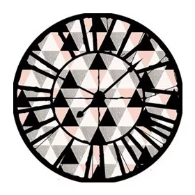   Háromszögek az óra mögött vlies poszter, fotótapéta 10635VEZ1 /208x208 cm/