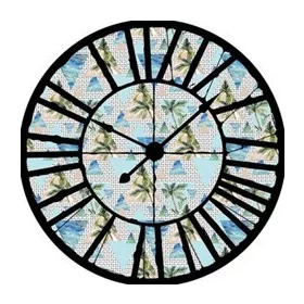   Háromszögek az óra mögött vlies poszter, fotótapéta 10710VEZ1 /208x208 cm/