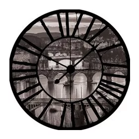   Hídak az óra mögött vlies poszter, fotótapéta 10718VEZ1 /208x208 cm/