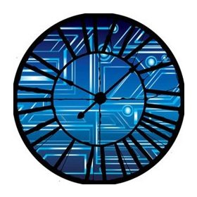   Absztrakt minta az óra mögött vlies poszter, fotótapéta 10719VEZ1 /208x208 cm/