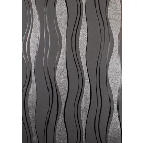 Fekete hullám mintás tapéta (13191-30)