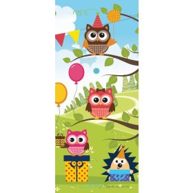 Bagoly party vlies poszter, fotótapéta 1375VET /91x211 cm/