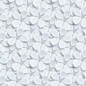 Gekkofix White flowers öntapadós tapéta 45 cm x 2 m