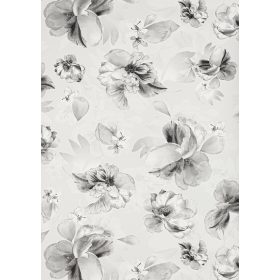 Szürke virág mintás tapéta (144021)