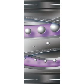   Ezüst golyók lilában öntapadós poszter, fotótapéta 1453SKT /91x211 cm/