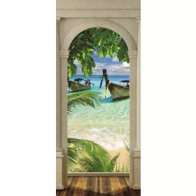   Kilátás a boltíven keresztül öntapadós poszter, fotótapéta 1525SKT /91x211 cm/