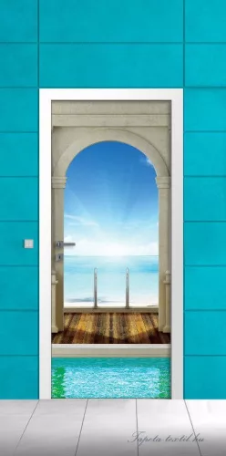 Kilátás boltíven keresztül öntapadós poszter, fotótapéta 1527SKT /91x211 cm/