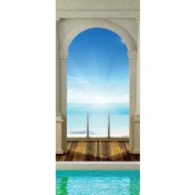   Kilátás boltíven keresztül vlies poszter, fotótapéta 1527VET /91x211 cm/
