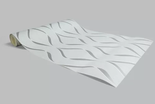 Ezüst szalag mintás tapéta (154112)