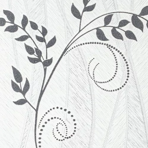 Fekete levél mintás tapéta (1698-21)