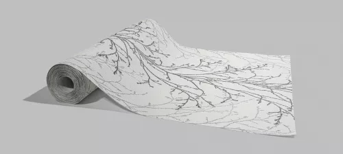 Fekete-ezüst ág mintás tapéta (1811-22)