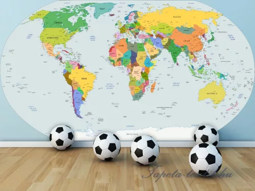 Térkép vlies poszter, fotótapéta 1974VEZ7 /312x208 cm/