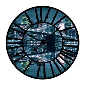   New York az óra mögött vlies poszter, fotótapéta 20071VEZ1 /208x208 cm/