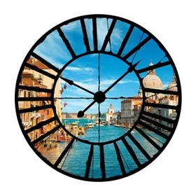   Velence az óra mögött vlies poszter, fotótapéta 20375VEZ1 /208x208 cm/