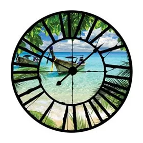   Tengerpart az óra mögött vlies poszter, fotótapéta 20462VEZ1 /208x208 cm/