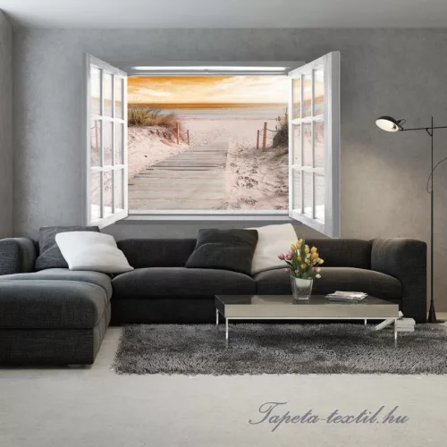 Ablakból a kilátás vlies poszter, fotótapéta 2080VEZ4 /201x145 cm/
