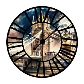   Tower Bridge az óra mögött vlies poszter, fotótapéta 20941VEZ1 /208x208 cm/