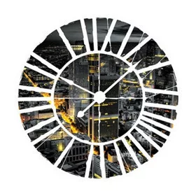   Város az óra mögött vlies poszter, fotótapéta 21420VEZ1 /208x208 cm/