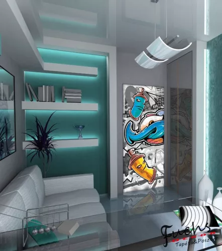 Graffiti öntapadós poszter, fotótapéta 2294SKT /91x211 cm/