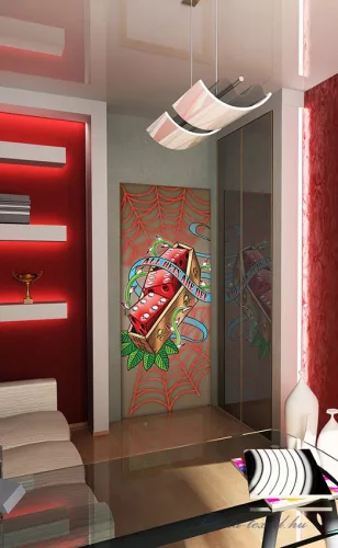 Kockák öntapadós poszter, fotótapéta 2324SKT /91x211 cm/