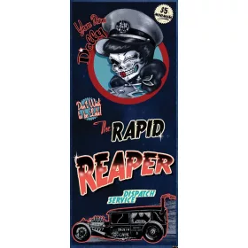   Kaszás autó öntapadós poszter, fotótapéta 2327SKT /91x211 cm/