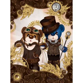   Szivárvány macik vlies poszter, fotótapéta 2586VE-A /206x275 cm/