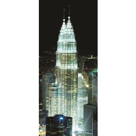   Felhőkarcoló az éjszakában vlies poszter, fotótapéta 276VET /91x211 cm/