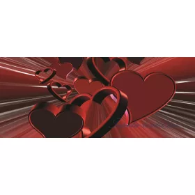 Szivek poszter, fotótapéta 277VEP /250x104 cm/
