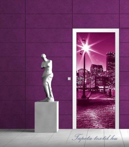 Éjszakai város öntapadós poszter, fotótapéta 284SKT /91x211 cm/