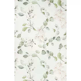 Halvány rózsaszín virág mintás tapéta (285772)
