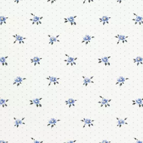 Indidókék kis virág mintás tapéta (288734)