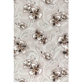 Sötétbarna-arany liliom virág mintás tapéta (30203)