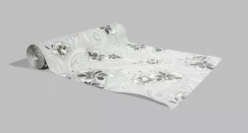 Fekete liliom virág mintás tapéta (30205)