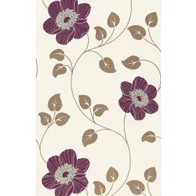 Lila virág mintás tapéta (30715-1)
