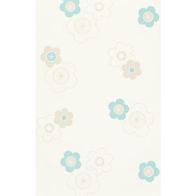 Világos kék virág mintás tapéta (34767-2)