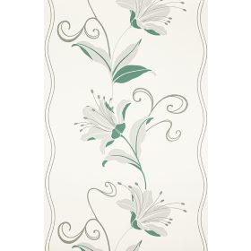 Világosszürke virág mintás tapéta (408843)