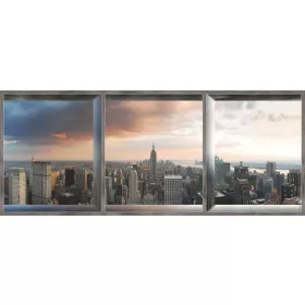   New York ablakból vlies poszter, fotótapéta 447VEEXXXL /832x254 cm/