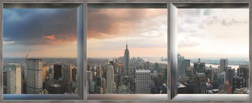 New York ablakból vlies poszter, fotótapéta 447VEEXXXL /832x254 cm/