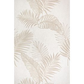 Drapp-arany nagy levél mintás tapéta (5230407-61)