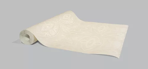 Krémszínű magába mintás tapéta (529715)