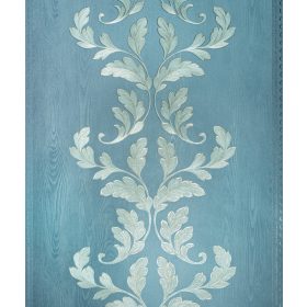   Elegáns ezüst nagy levél mintás tapéta 70 cm széles (58255)