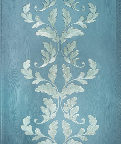 Elegáns ezüst nagy levél mintás tapéta 70 cm széles (58255)
