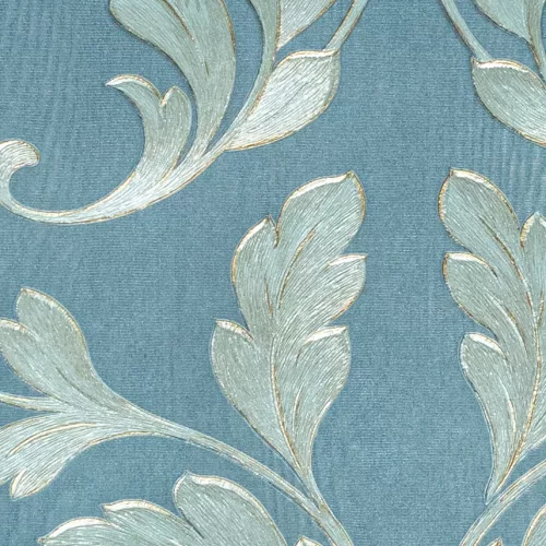 Elegáns ezüst nagy levél mintás tapéta 70 cm széles (58255)