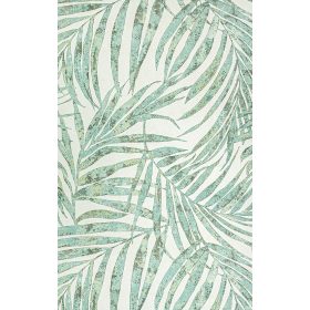 Zöld nagy levél  mintás tapéta (617443)