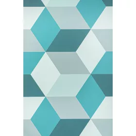 Modern türkiz kék mintás tapéta (638110)