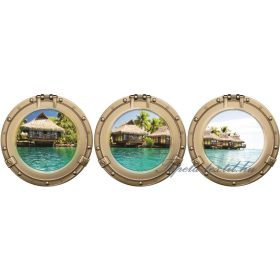   Hajóablakból vlies poszter, fotótapéta 671VEZ2 /312x104 cm/